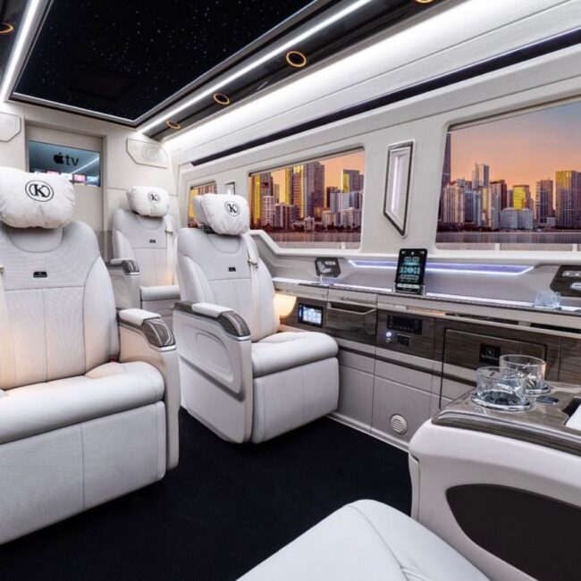 Mercedes Sprinter Van Interior - Luxury Special Vehicle Transfer