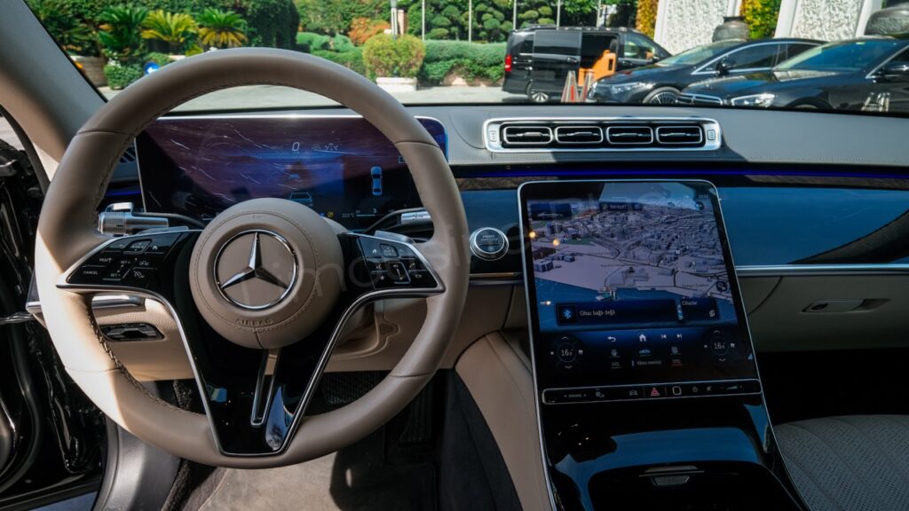 Side View of Luxury Mercedes S-Class Sedan
