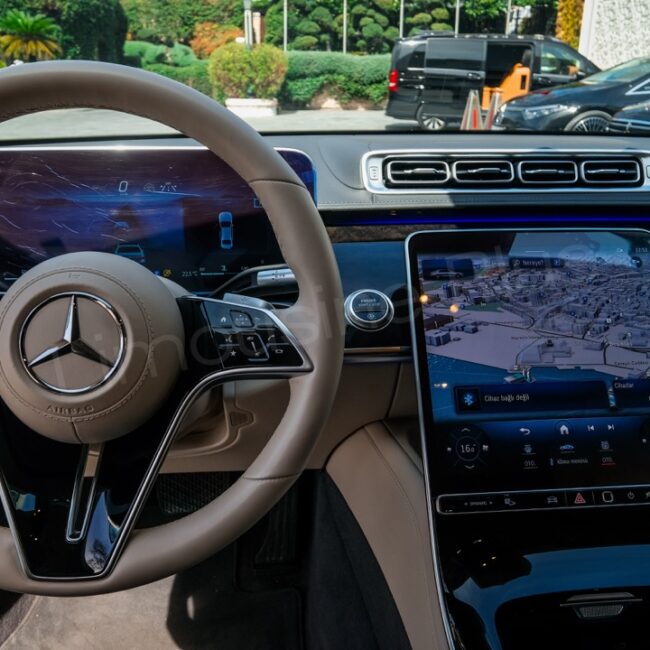 Side View of Luxury Mercedes S-Class Sedan