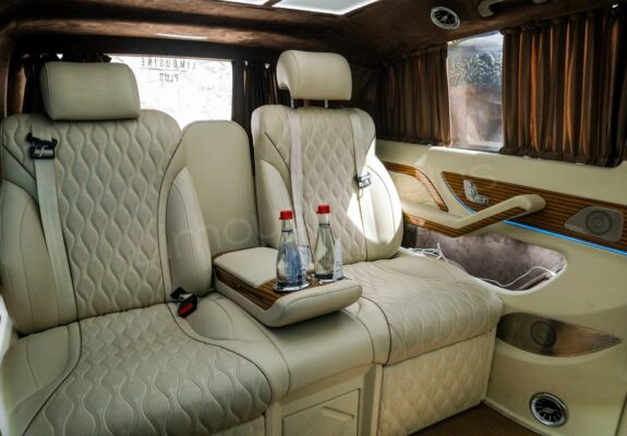 Luxury Mercedes Vito Minivan Interior with Refreshments